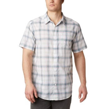 Columbia Under Exposure Yarn Dye Short Sleeve Big, Camisa Blancos Marrom Para Hombre | 039241-VLU